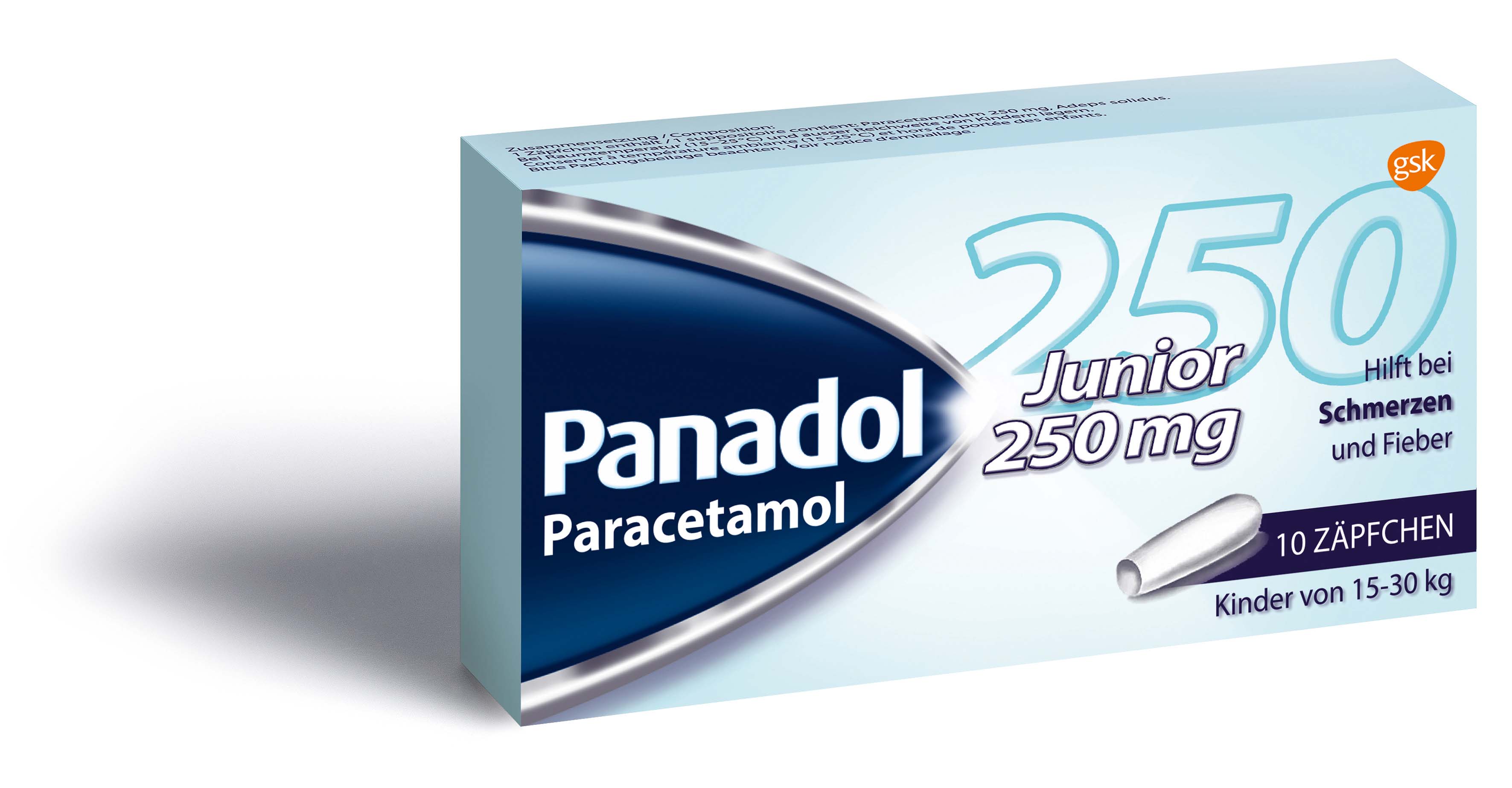Panadol Junior Supp 250 mg Blist 10 Stk