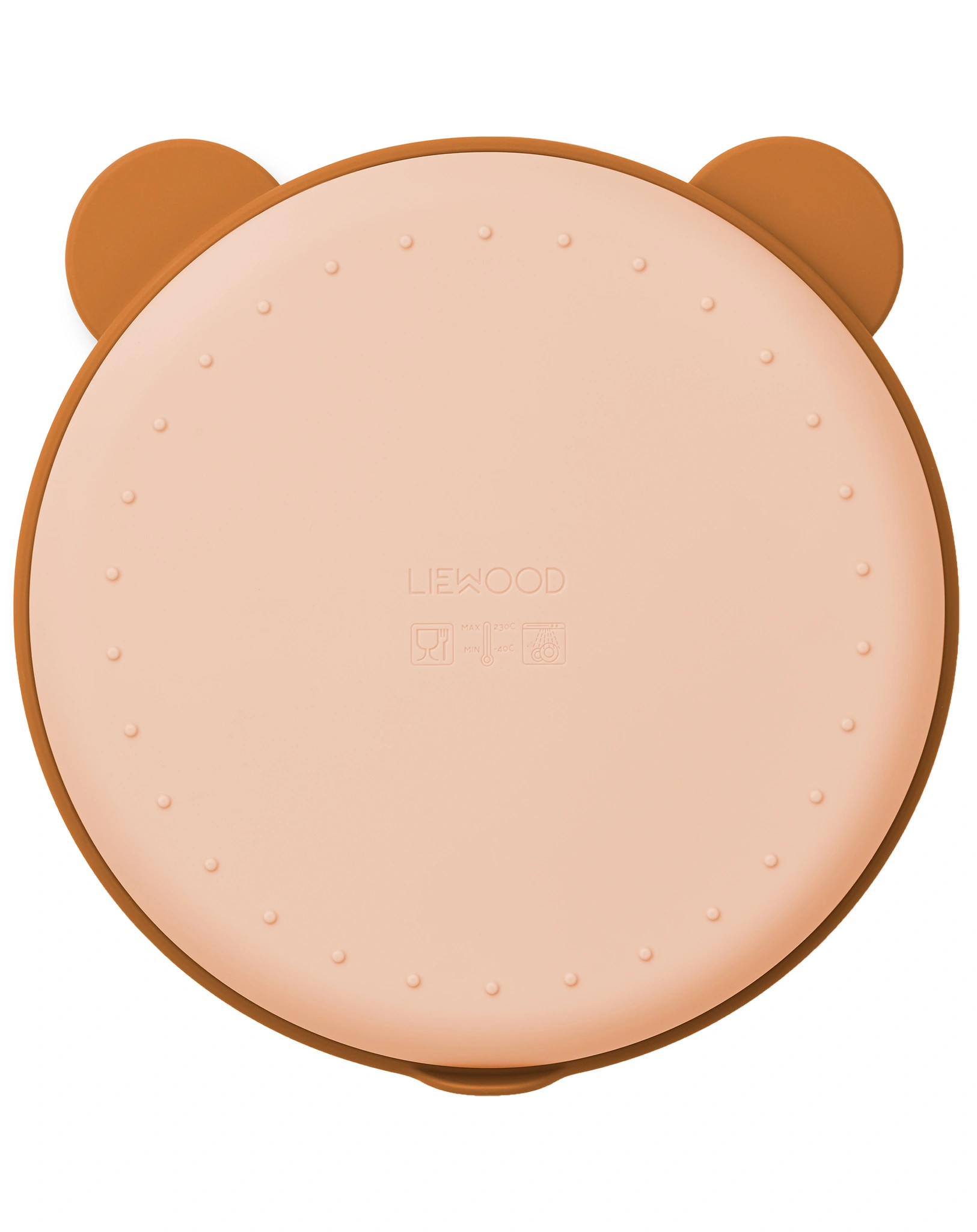 Silikon-Teller MR BEAR in mustard/tuscany rose