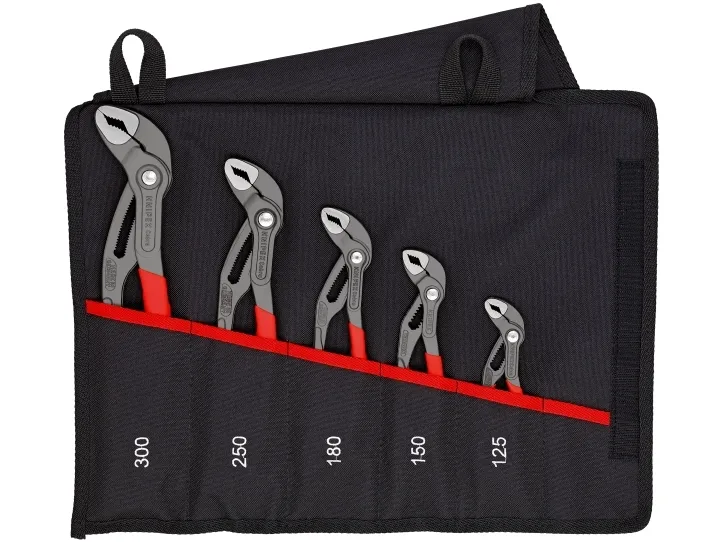 KNIPEX Cobra - Tunge og rilletangssæt - 5 stykker - i foldepose