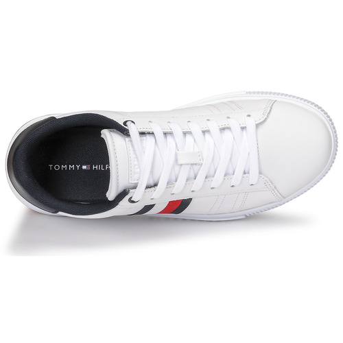 Tommy Hilfiger - SUPERCUP LEATHER - Blanc / Marine / Rouge