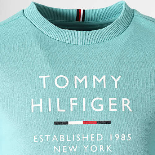 Sweat Crewneck Enfant Logo 7960 Turquoise