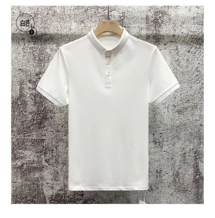 Wewewow - effen poloshirt met korte mouwen