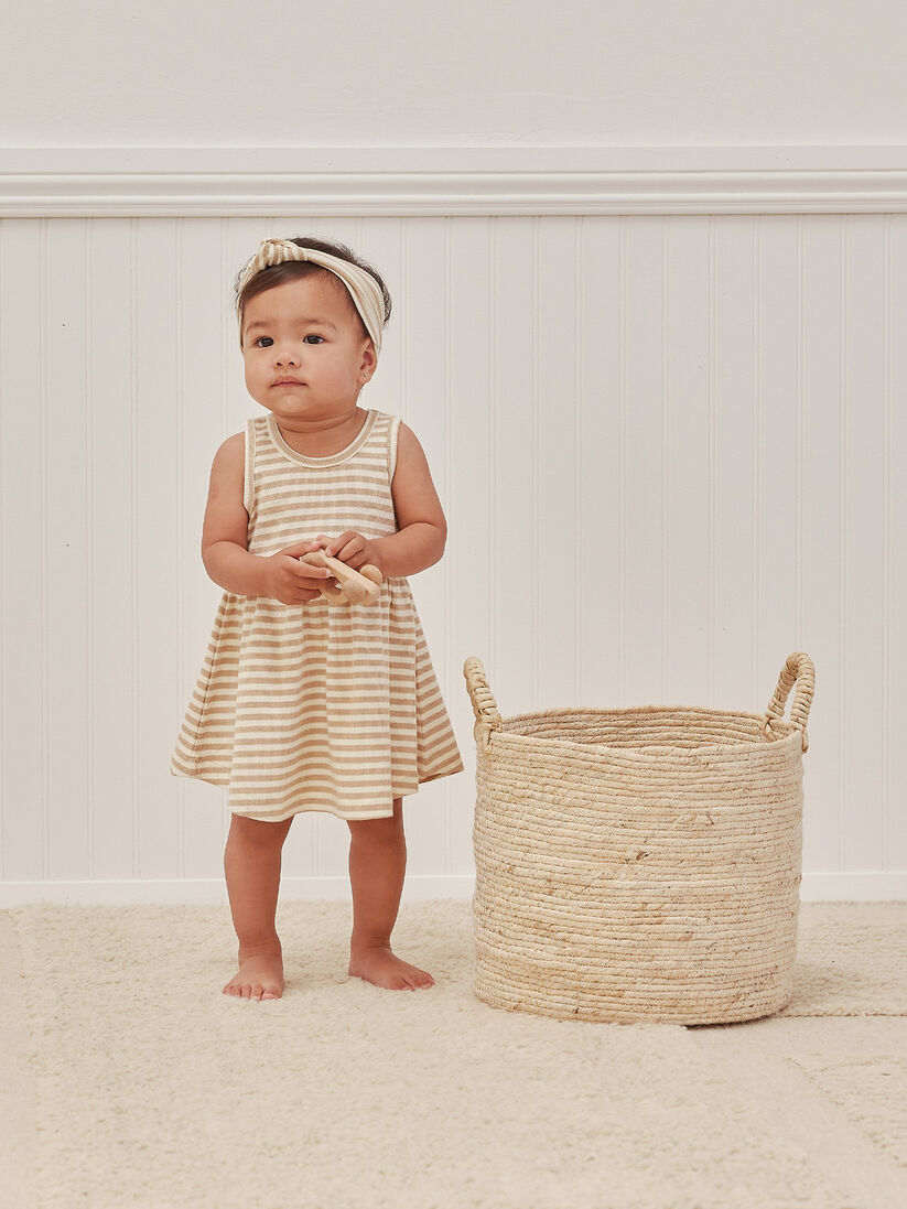 QUINCY MAE beige quincy mae  ribbed tank dress + bloomer