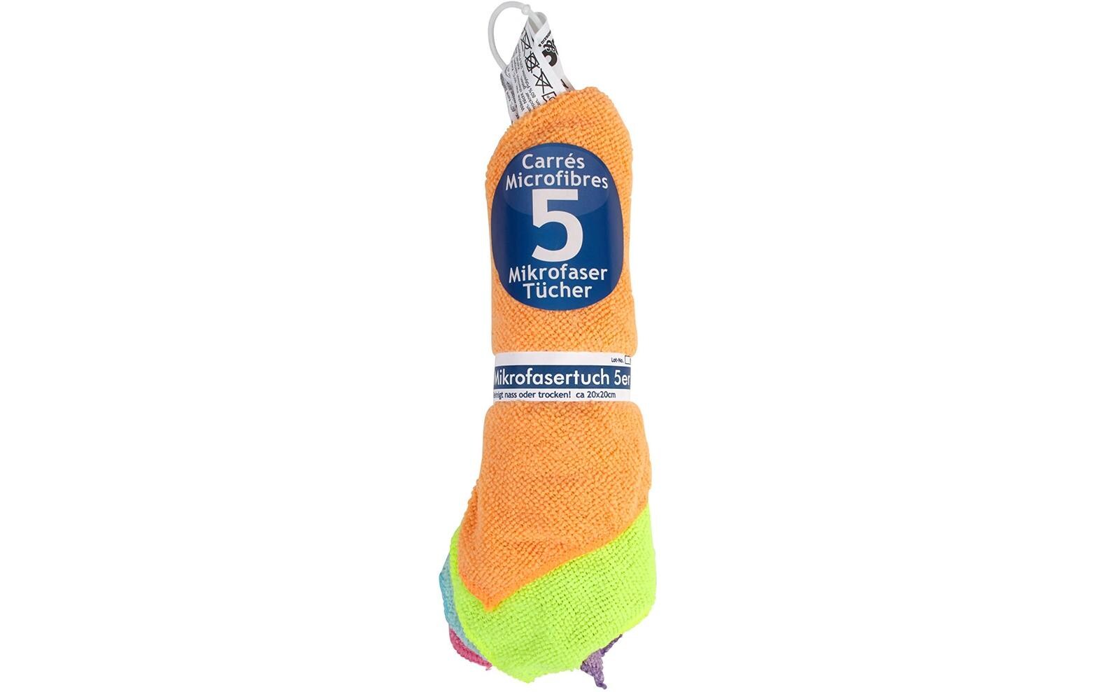 Mikrofasertuch Mini 5 Stück, 20 cm x 20 cmMikrofasertuch Set