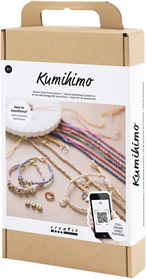 Creativ Company Start DIY Kit Kumihimo, Venskabsarmbånd