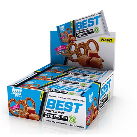BPI Best Protein Bars Salted Caramel Pretzel 12x69g