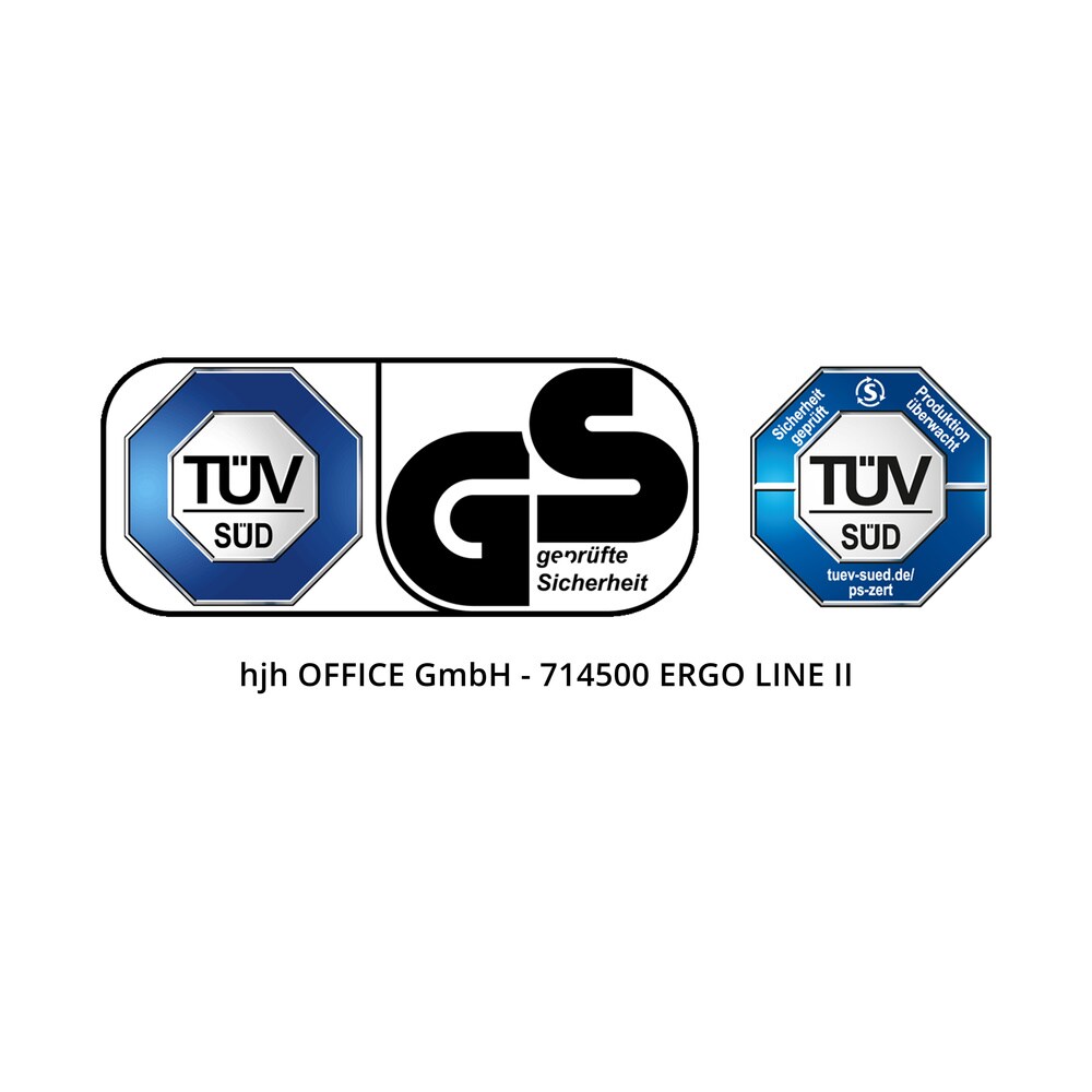 Profi Bürostuhl ERGO LINE II Stoff mit Armlehnen hjh OFFICE