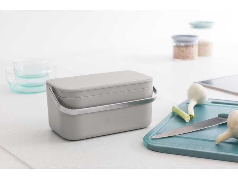 Brabantia Komposteimer 1.8 l, Grau Eimer