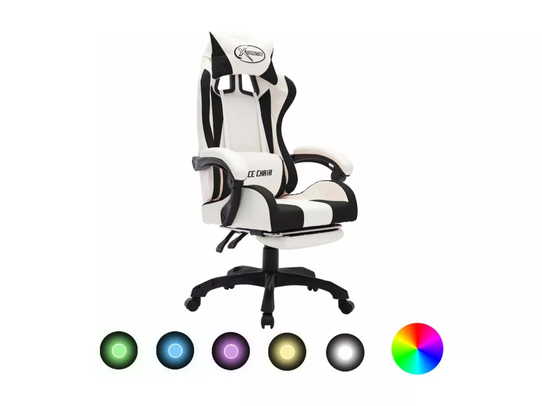 Chaise fauteuil siège pivotante cuir noire 64 x 65 x 119 cm 02_0024208