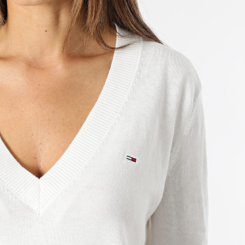 Pull Col V Femme Essential 6535 Beige Clair