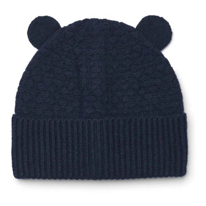 Liewood Bonnet Chat Mérinos Miller | Bleu marine