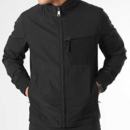 Ensemble Veste Zippée Et Pantalon Cargo Noir