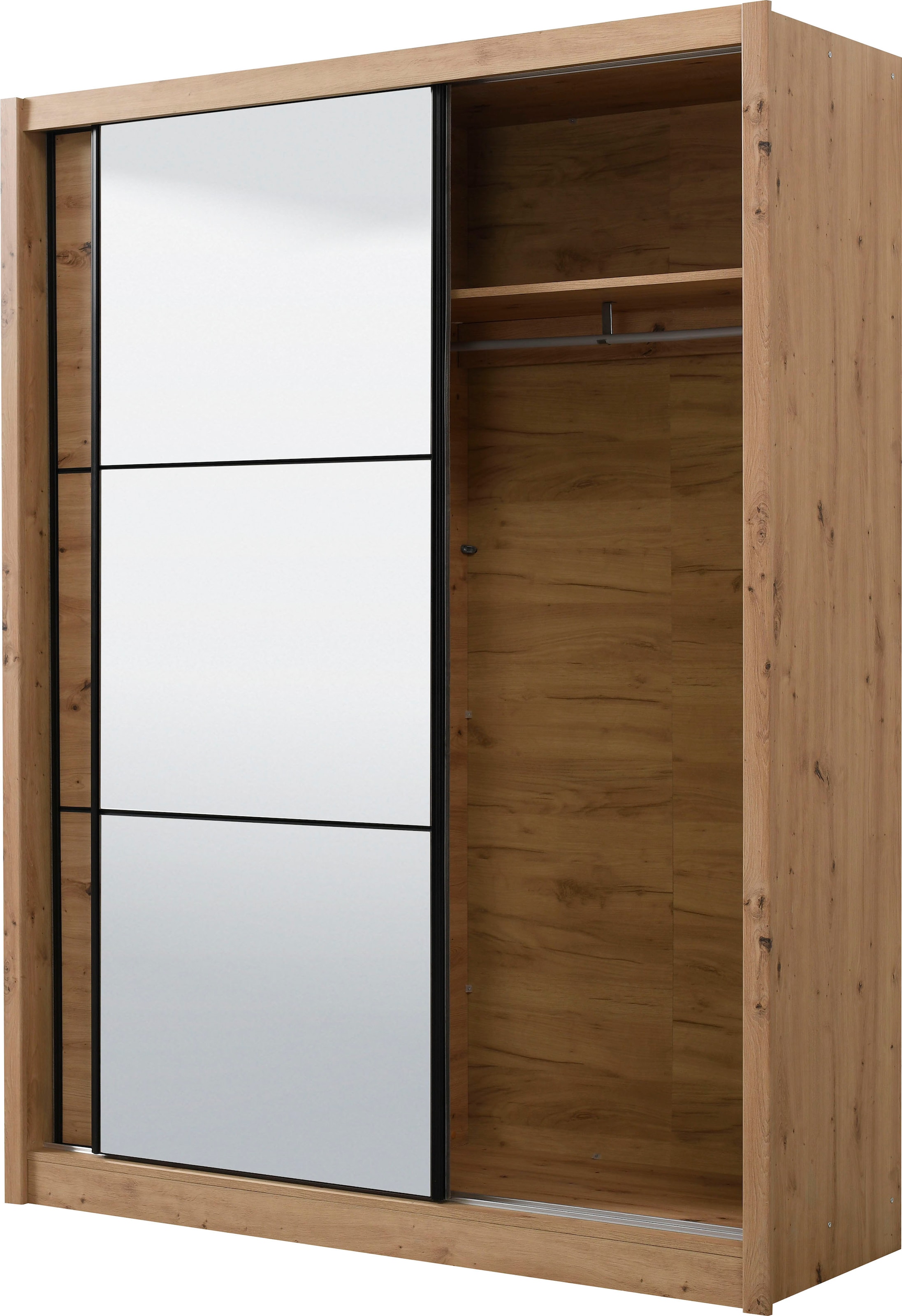 INOSIGN Schwebetürenschrank »Navara Kleiderschrank mit Spiegel Wäscheschrank Garderobe« mit grosszügiger Innenausstattung, FSC®-zertifiziert, in 3 Breiten