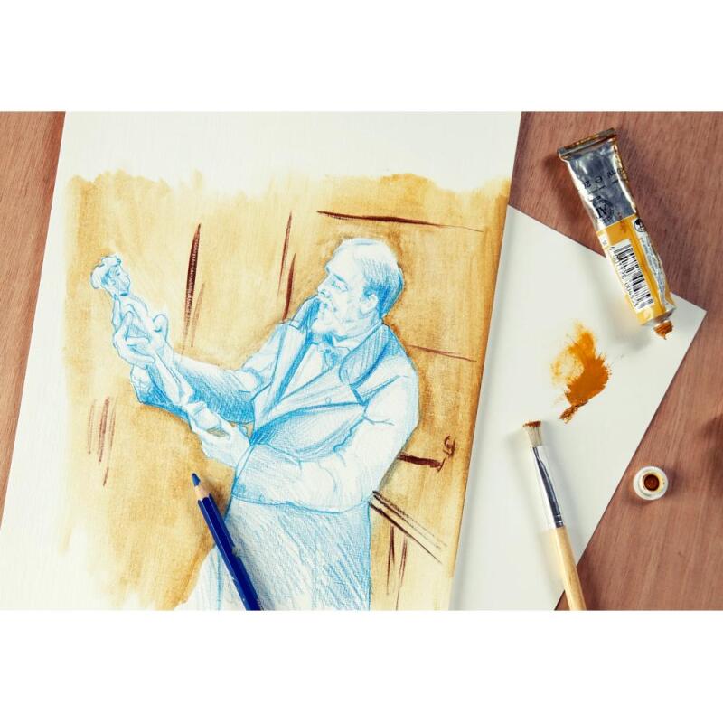 Papier Huile bloc collé 4 côtés 15F 42x56cm 240g