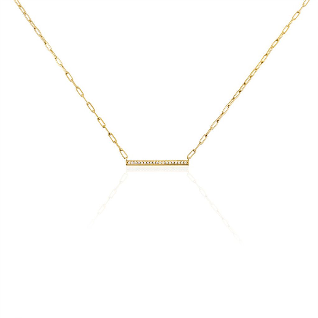 Collier Plaqué Or Maimiti Oxydes De Zirconium
