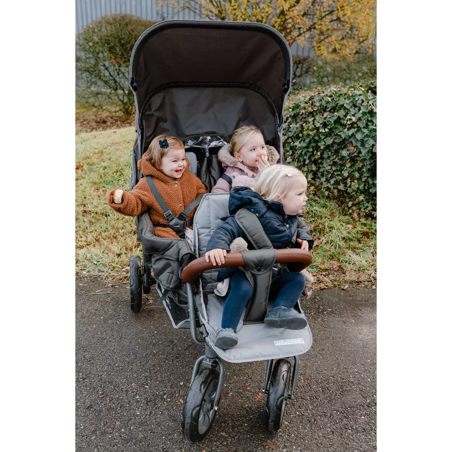 CHILDHOME Drillingssportwagen Triplet Anthrazit
