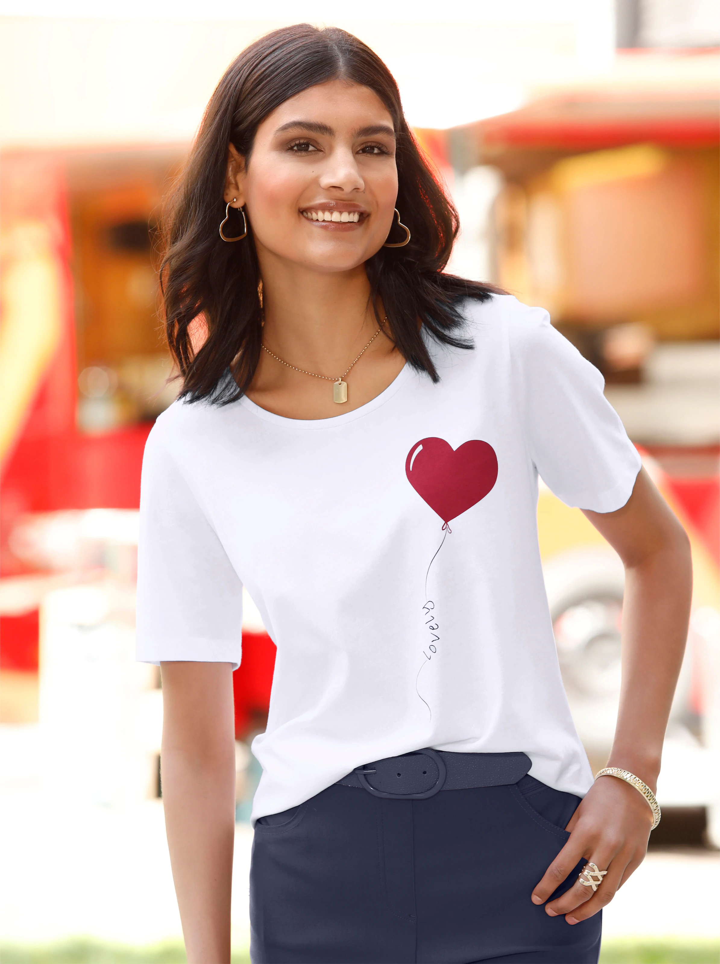 T-Shirt in weiß
