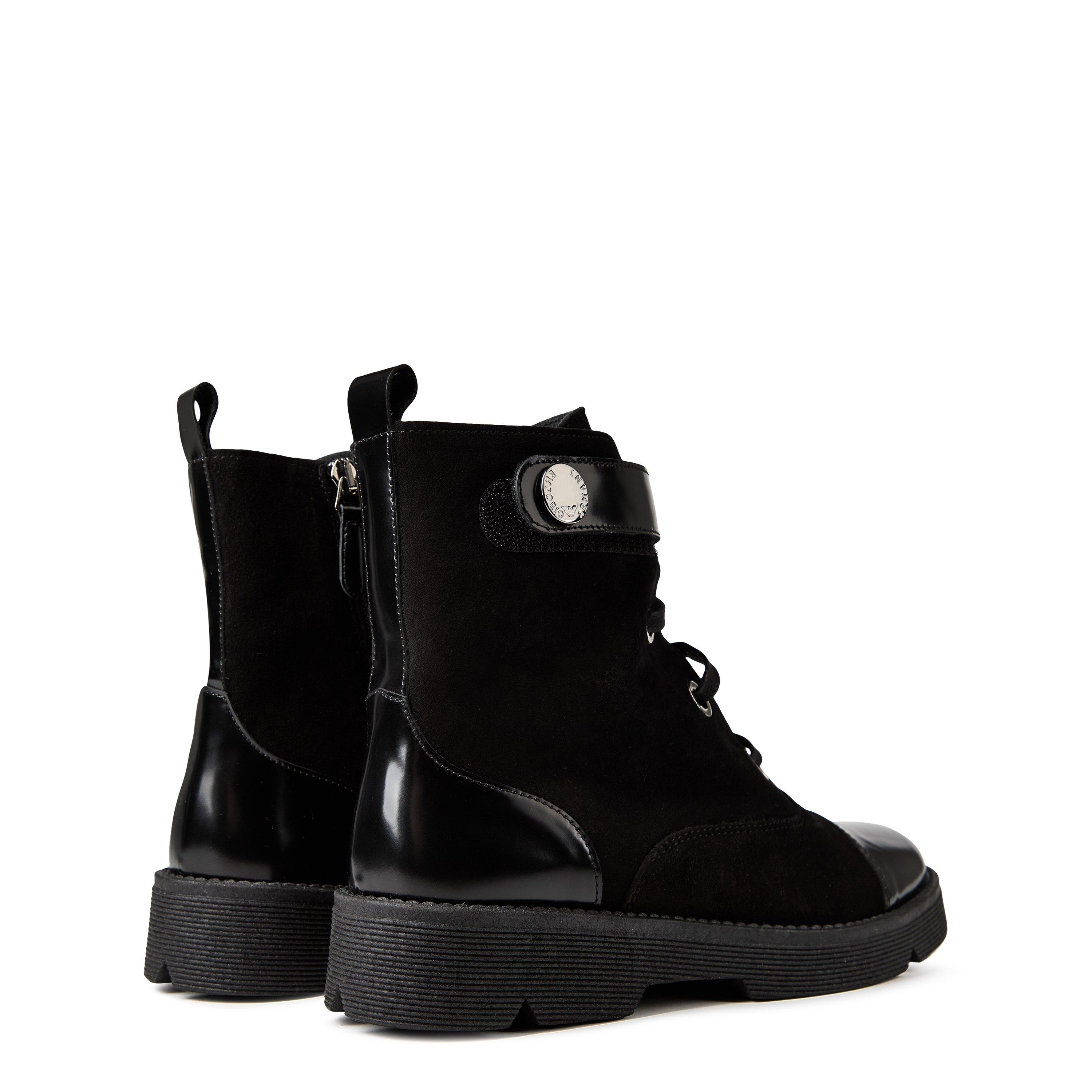 Emporio Armani Leather & Suede Boots Childrens