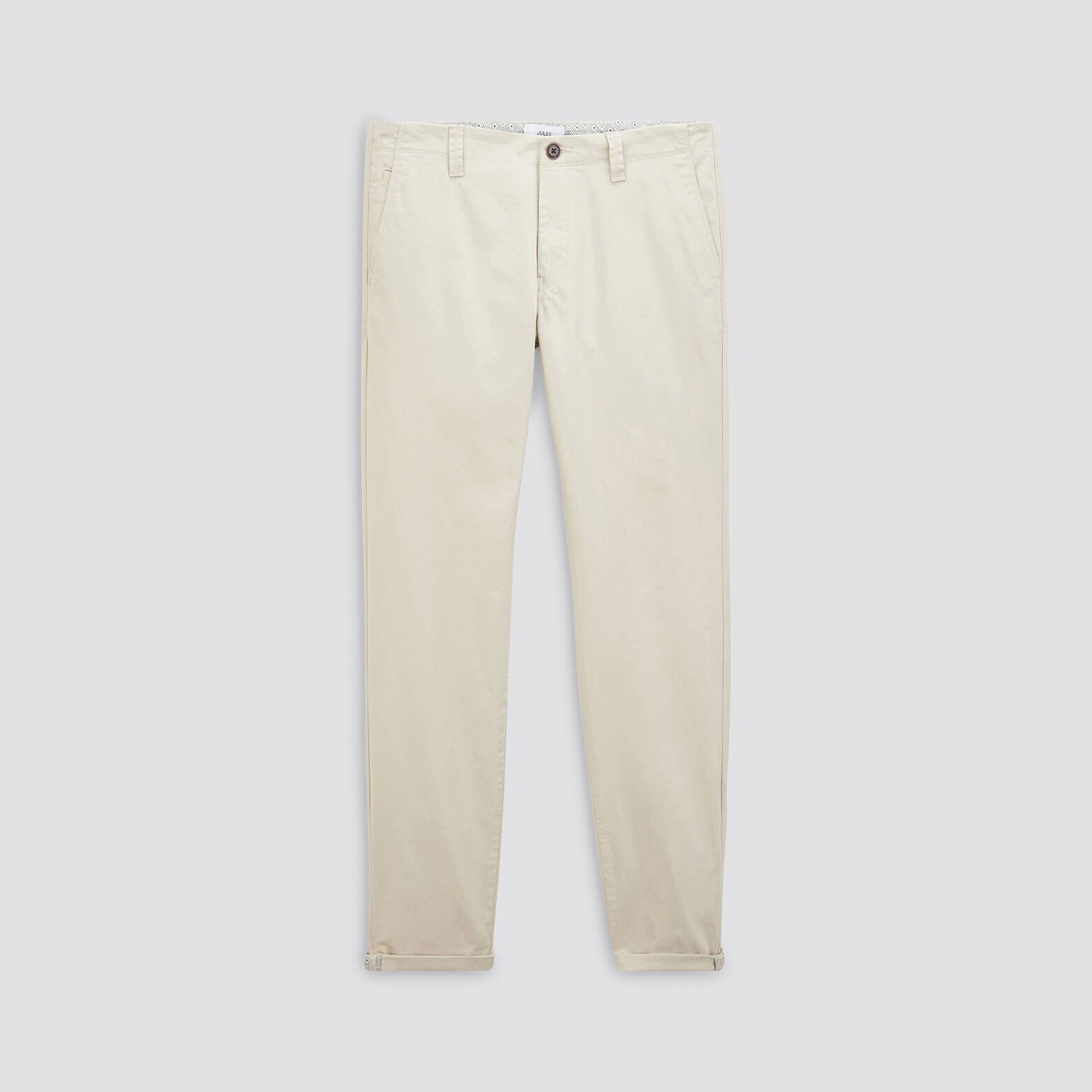 Pantalon chino slim Craie
