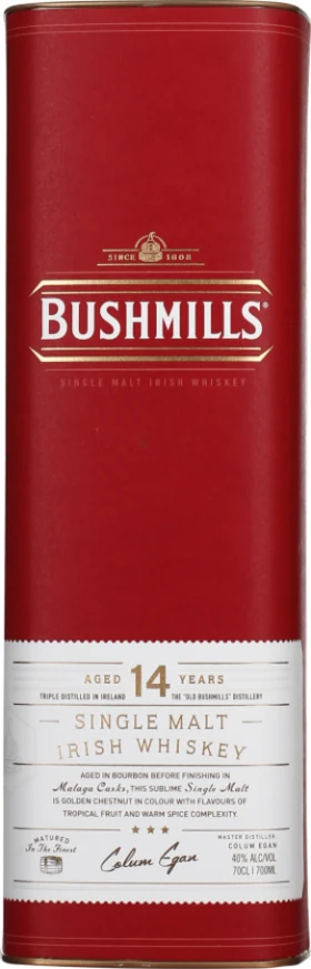 BUSHMILLS 14 YEARS MALAGA CASK 70CL
