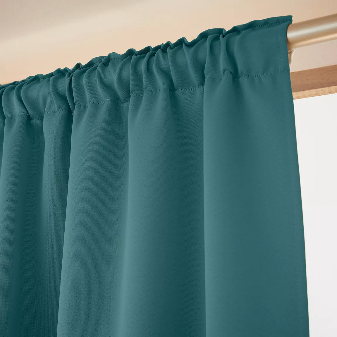Rideau obscurcissant thermique galon fronceur (140 x 240 cm) Calore Bleu canard