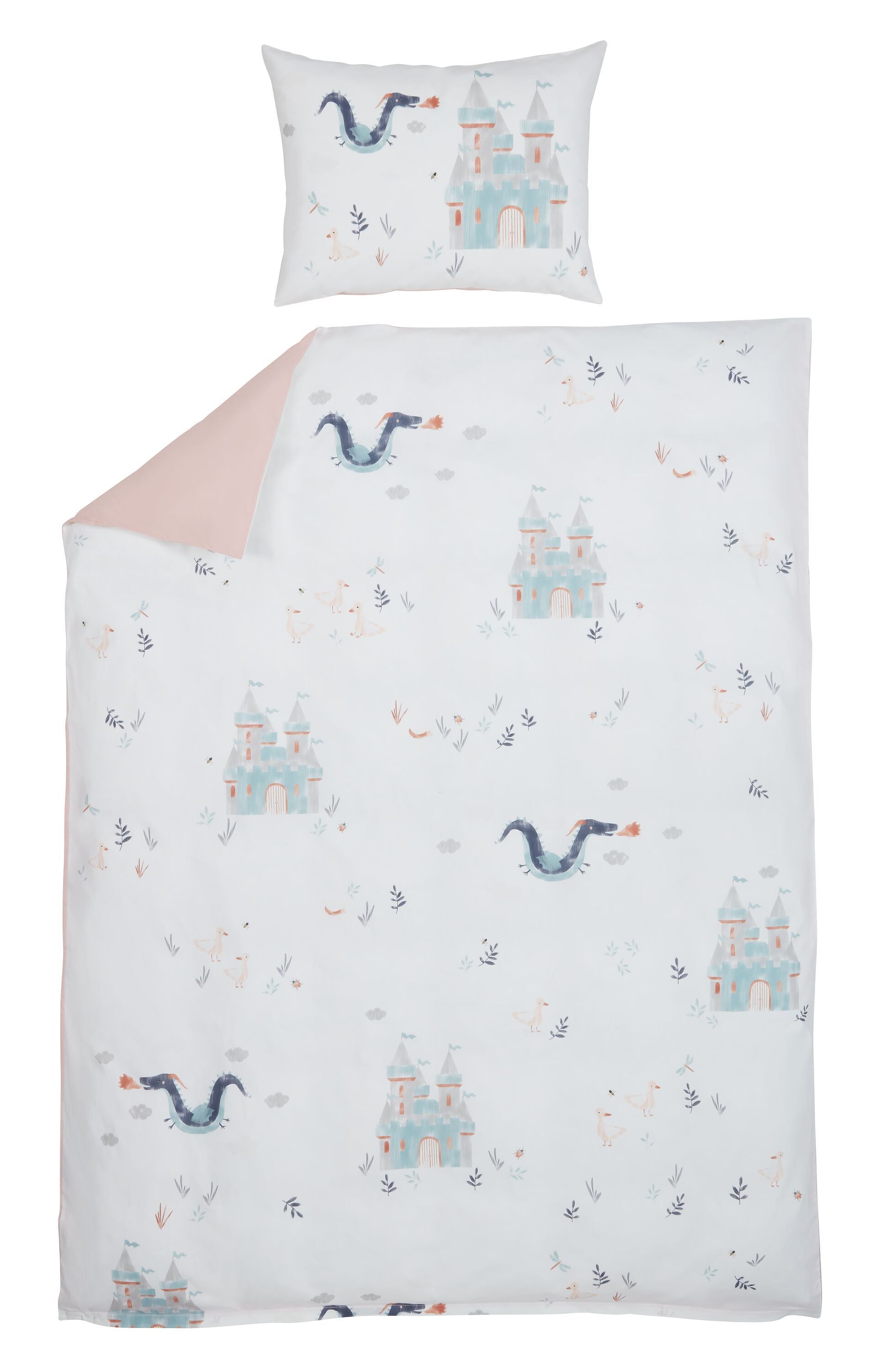 AHNOA Kinder Bettwäschegarnitur - Weiss / B: 160.0 cm x T: 210.0 cm