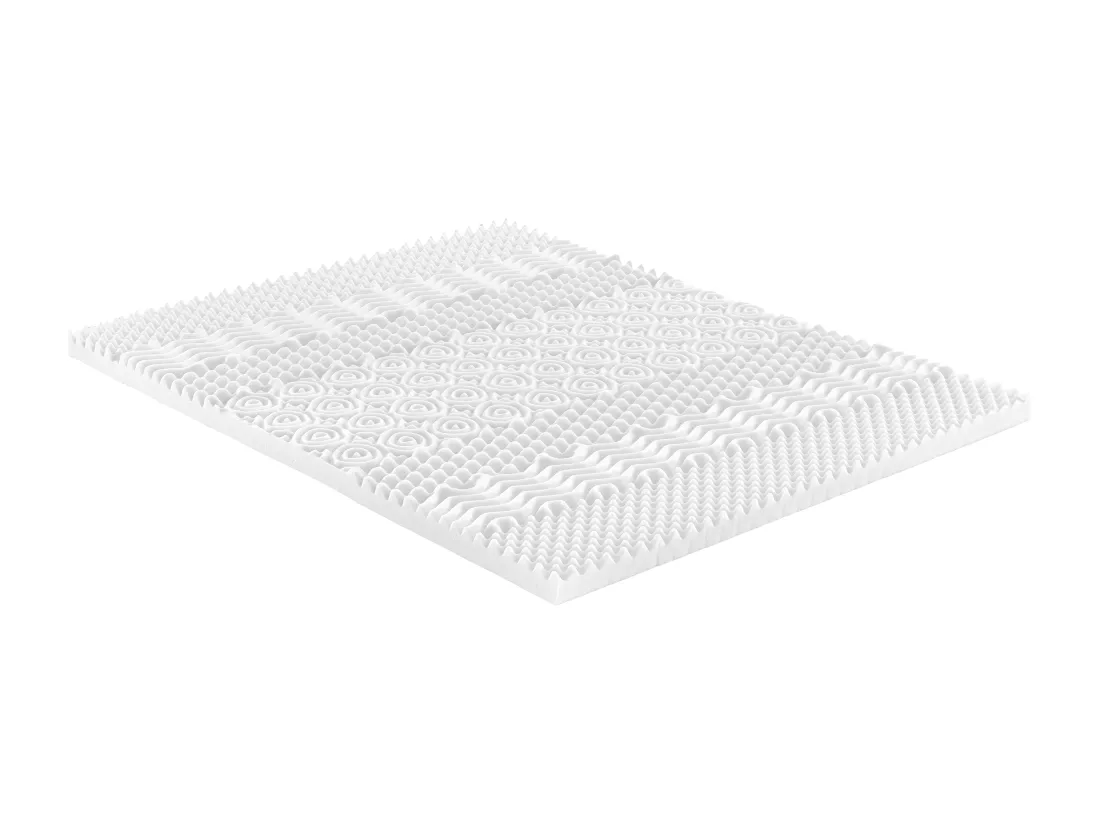 Ensemble 140 x 190 cm matelas ressorts ensachés ép.20cm + surmatelas mémoire de forme 7 zones ép.5cm - AMBRACIE de YSMÉE