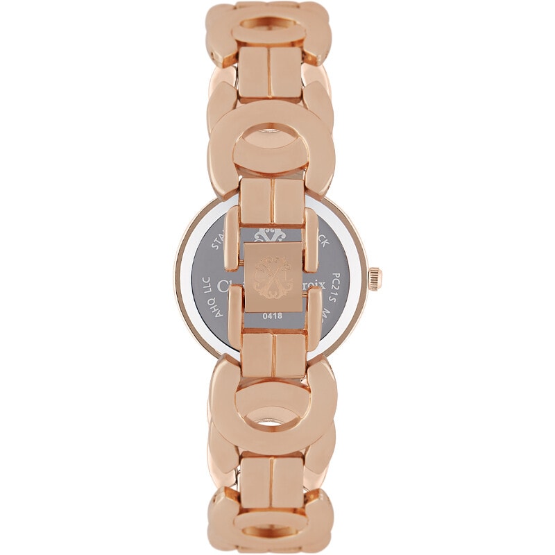 Montre à quartz en acier - Doré rose
