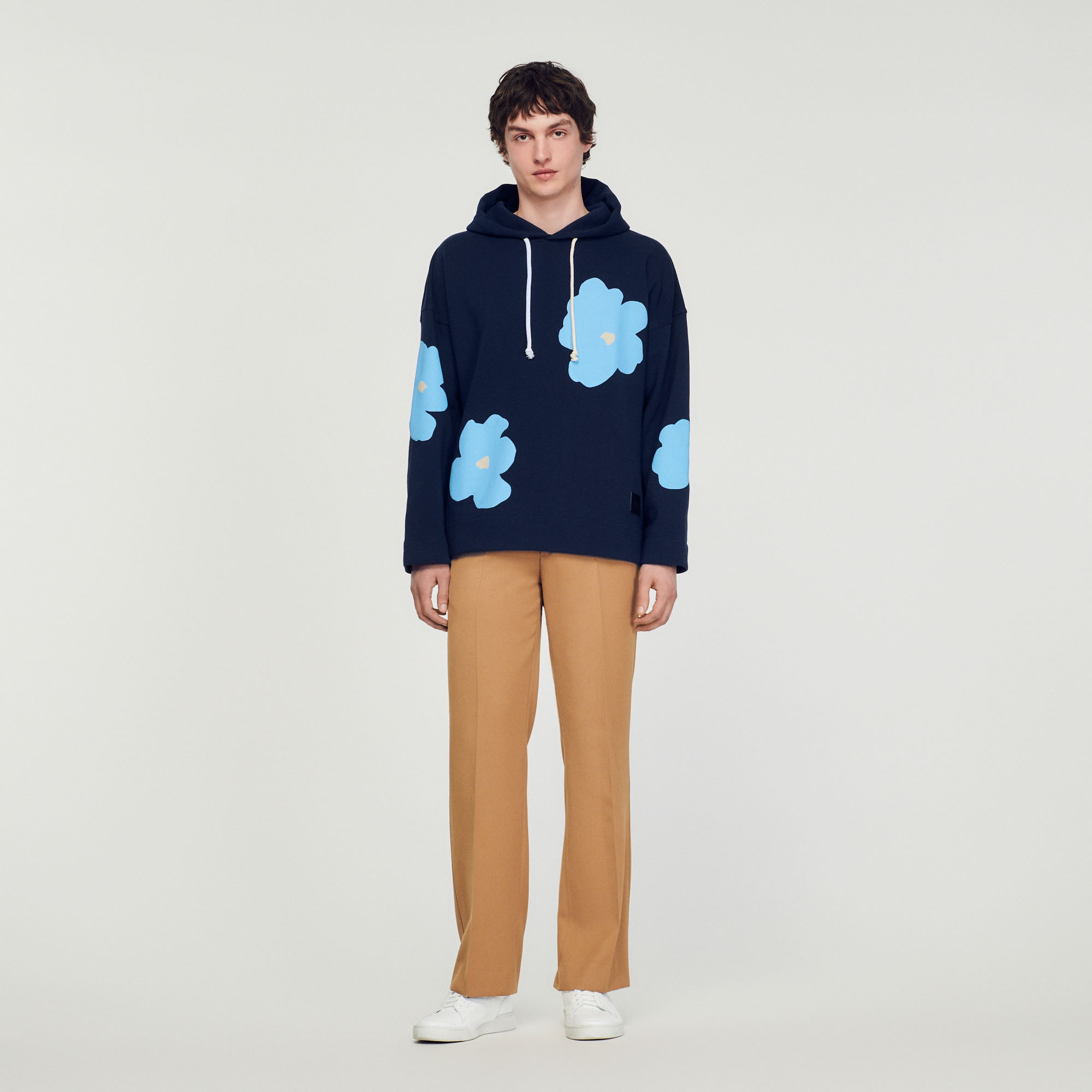 Hoodie motifs fleurs