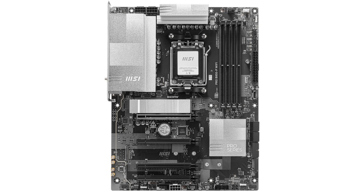 MSIPRO B850-P WIFI socket AM5 moederbord  (RAID, 5Gb-LAN, Wi-Fi 7, BT, Sound, ATX)