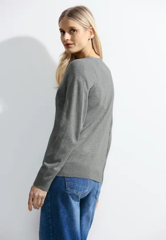 Strick Cardigan - mineral grey melange