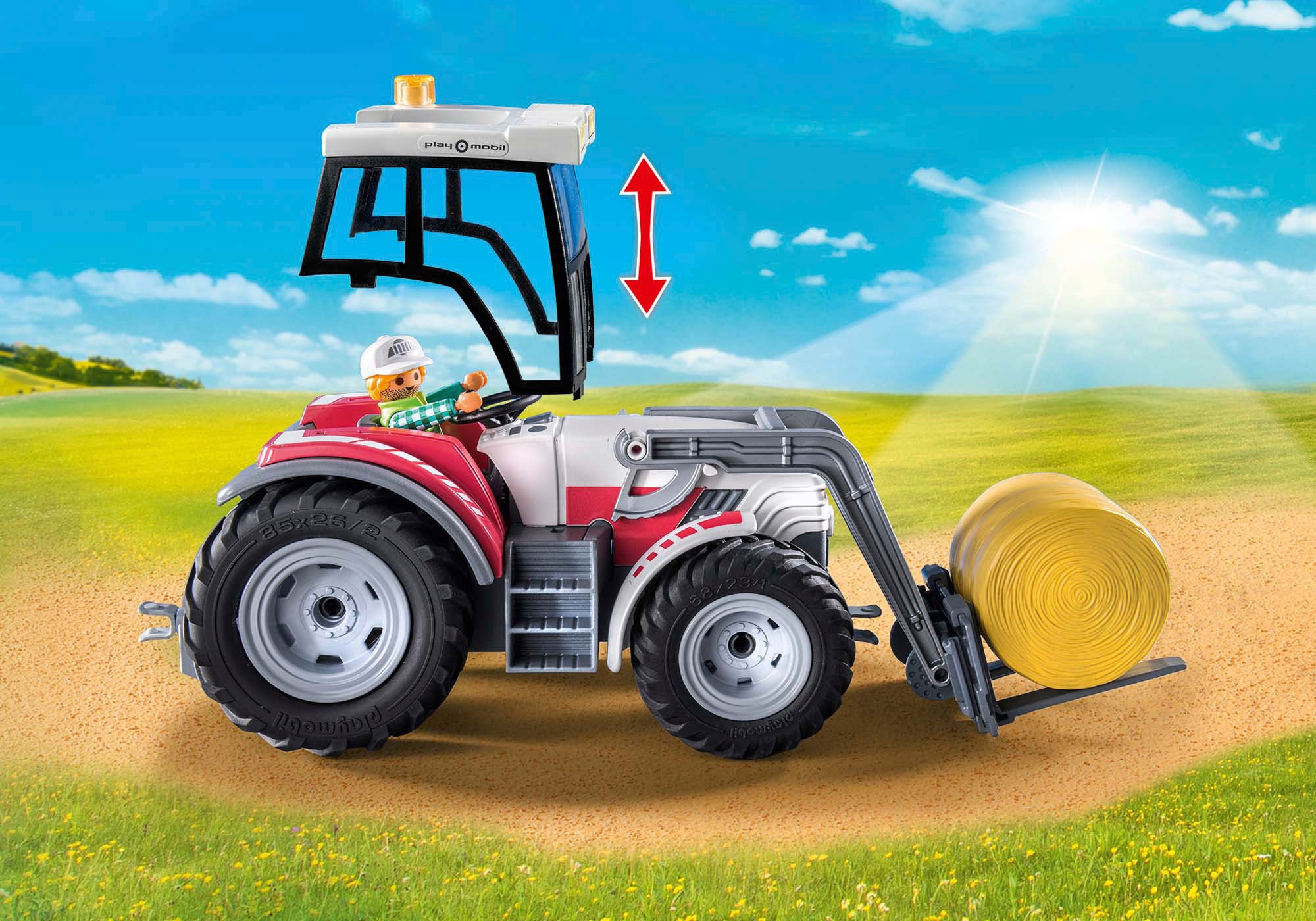 Playmobil® Konstruktions-Spielset »Grosser Traktor (71305), Country« teilweise aus recyceltem Material; Made in Germany