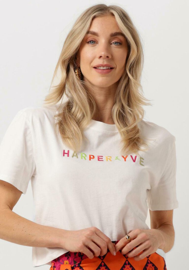 HARPER & YVE witte harper & yve t-shirt harper-ss