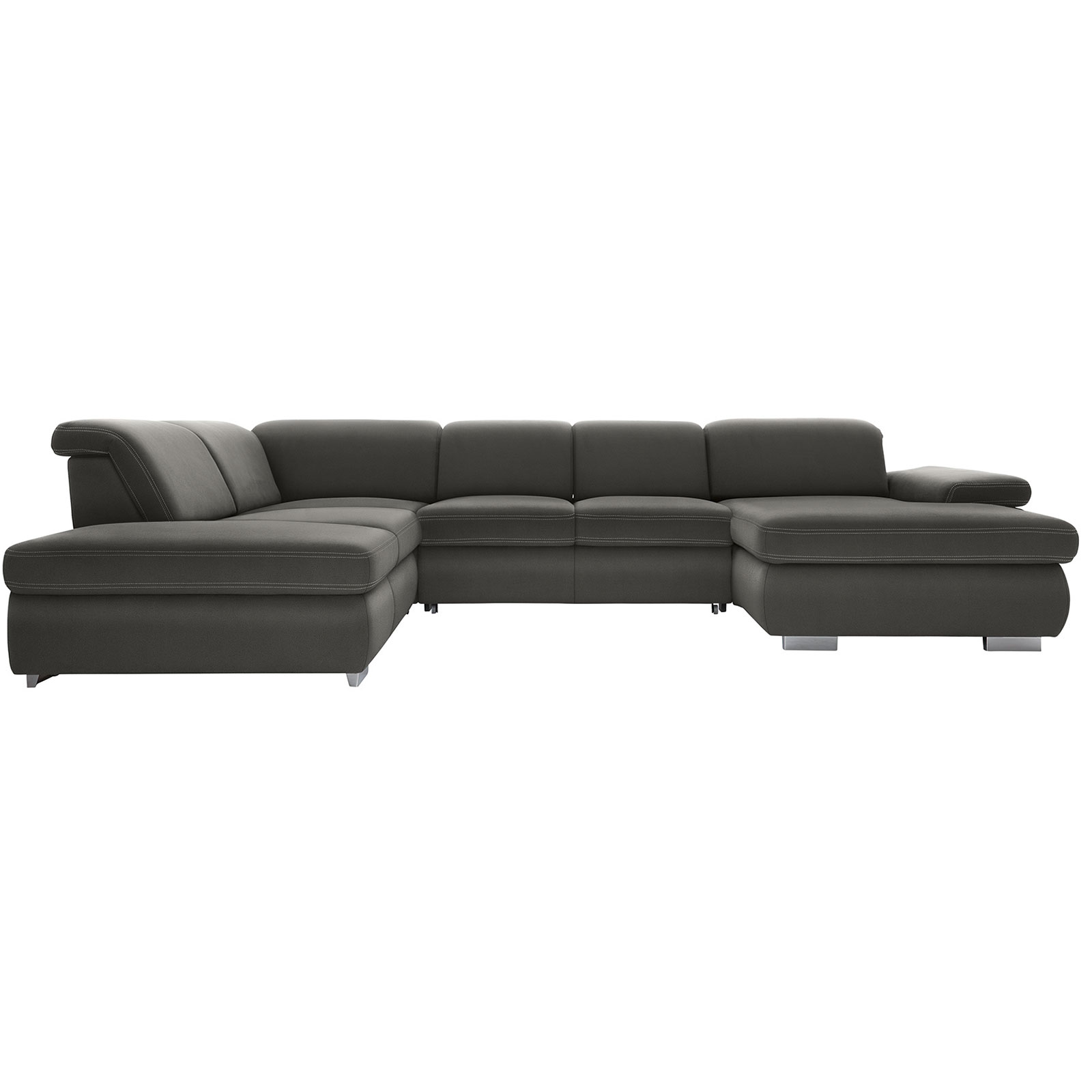 polsterpower Boxspring-Wohnlandschaft - Holiday steel - Basismodell - Recamiere rechts