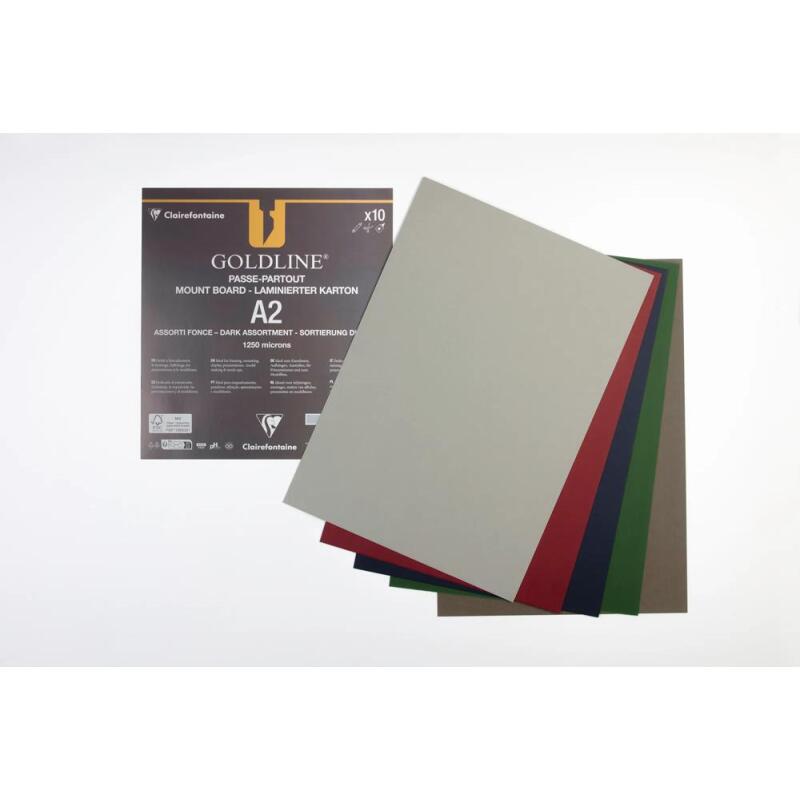 Goldline contrecollé pour passe-partout paquet 10F A2 1,25mm - Assortiment teintes claires