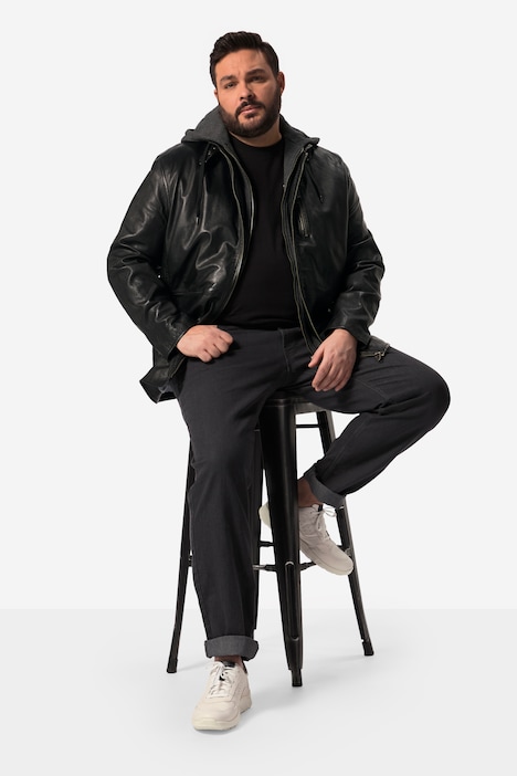 Men+ Lederjacke, Leder, Lammnappa, bis Gr. 84/86