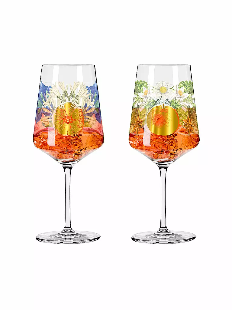 RITZENHOFF Aperitifglas 2er Set SOMMERRAUSCH APERIZZO #17 und #18 Sixto-Juan Zavala bunt