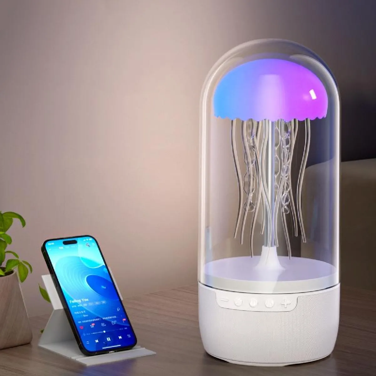 YONIS Enceinte Bluetooth Effet Méduse