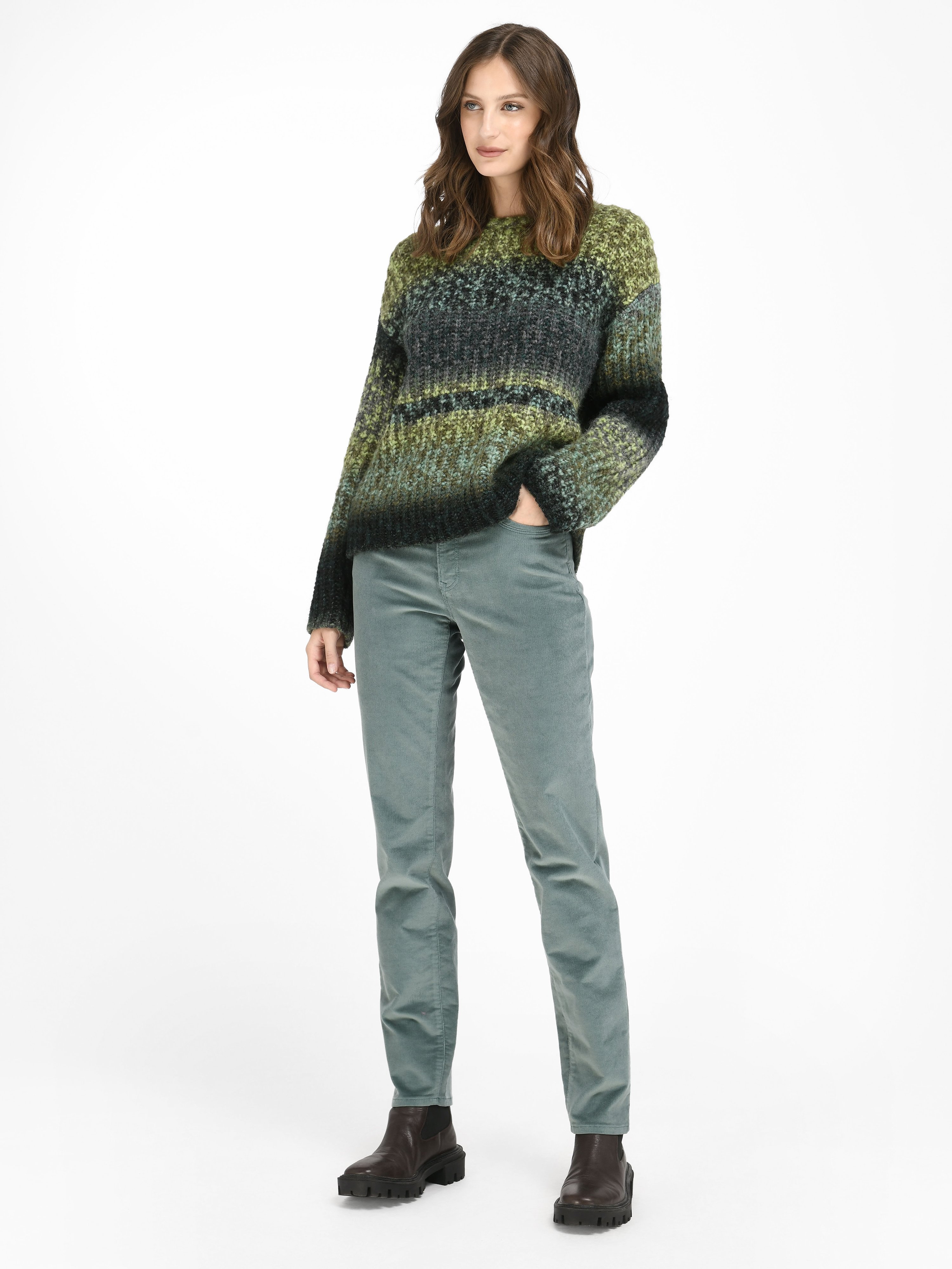 Feminine Fit-Feincord-Hose Modell Carola