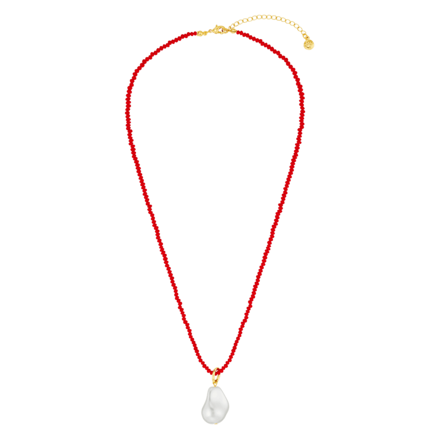 Orelia Jewellery Faceted Bead & Jumbo Pearl Necklace