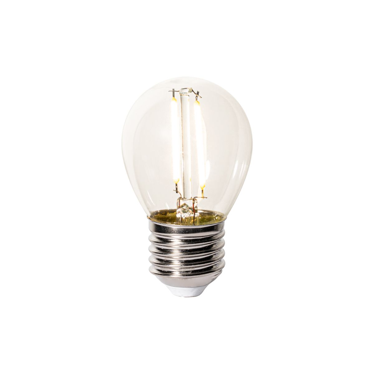 Set van 5 E27 dimbare LED lampen P45 helder glas 3W 250 lm 2200K
