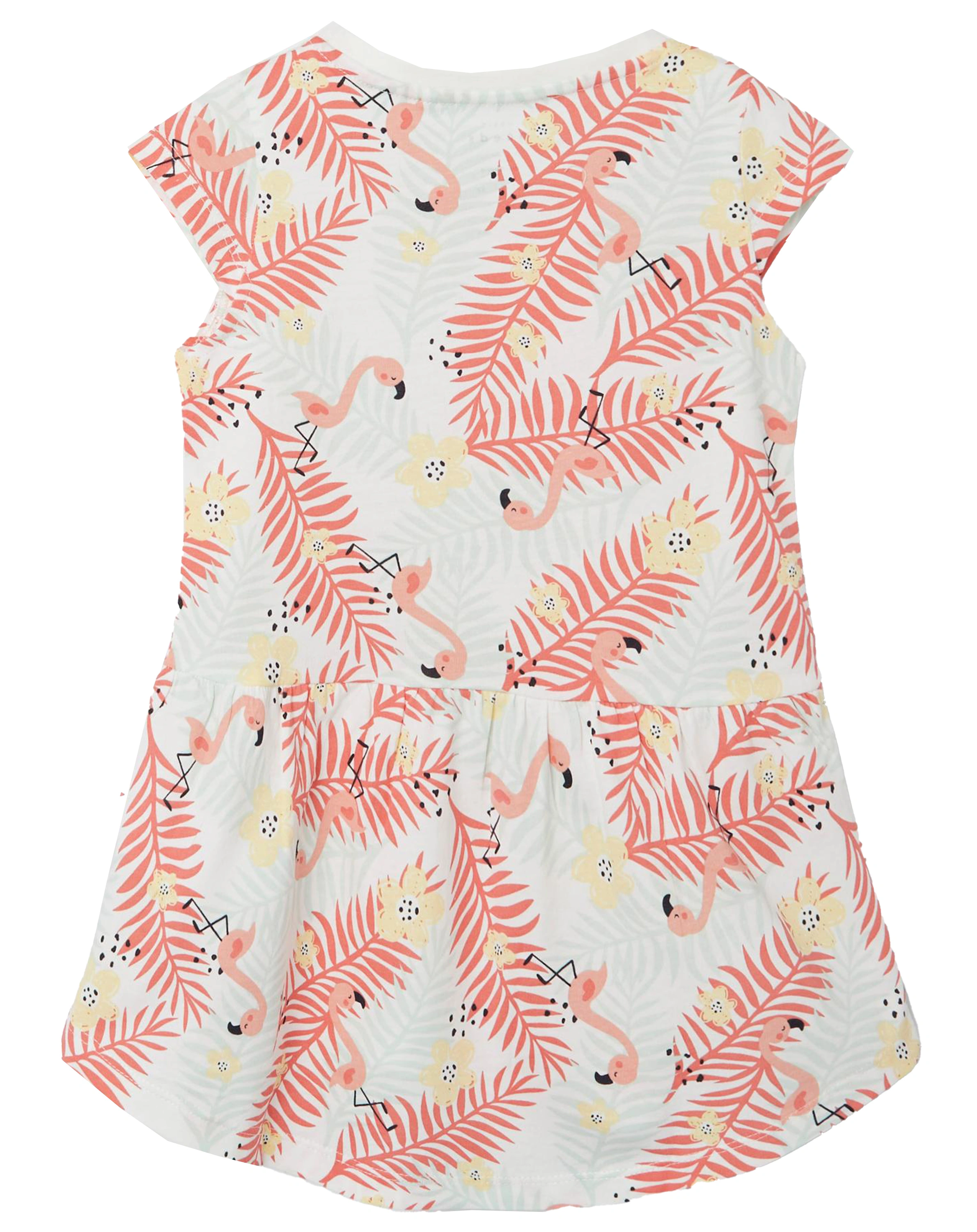Kurzarm-Kleid NMFVIGGA TROPICAL in white alyssum