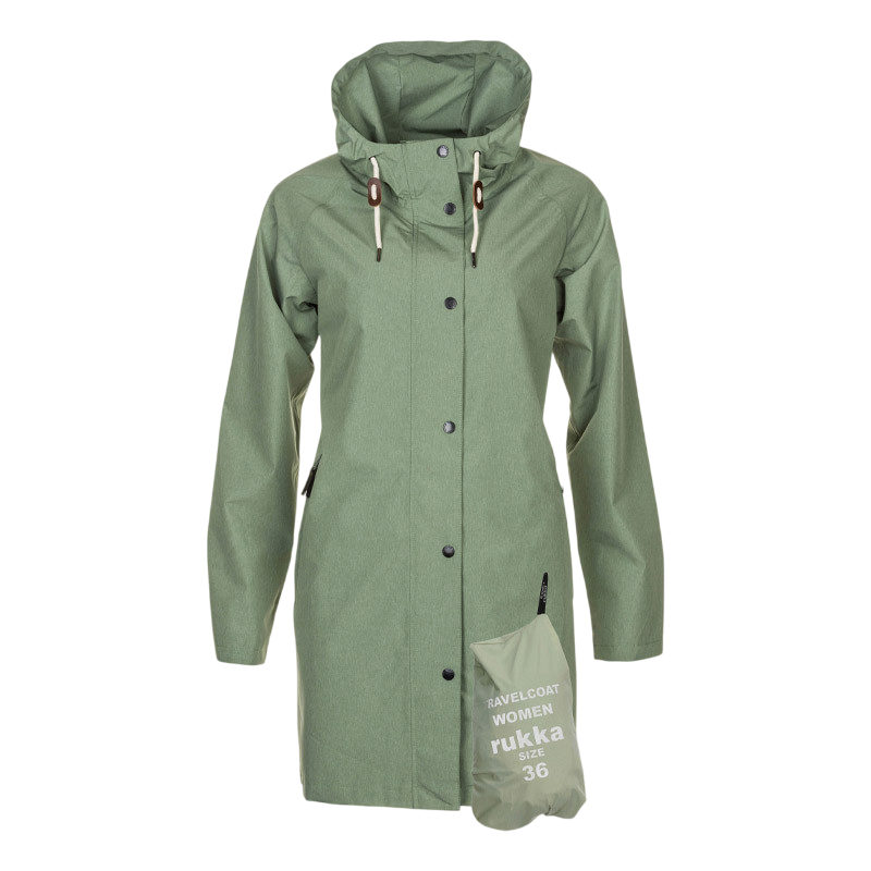 Frauen Regenmantel Travelcoat hedge green
