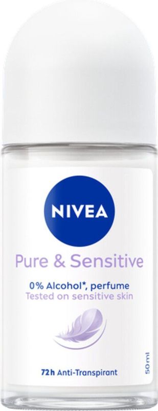 Nivea - Pure & Sensitive - Deodorant - 72u Bescherming - 0% Alcohol
