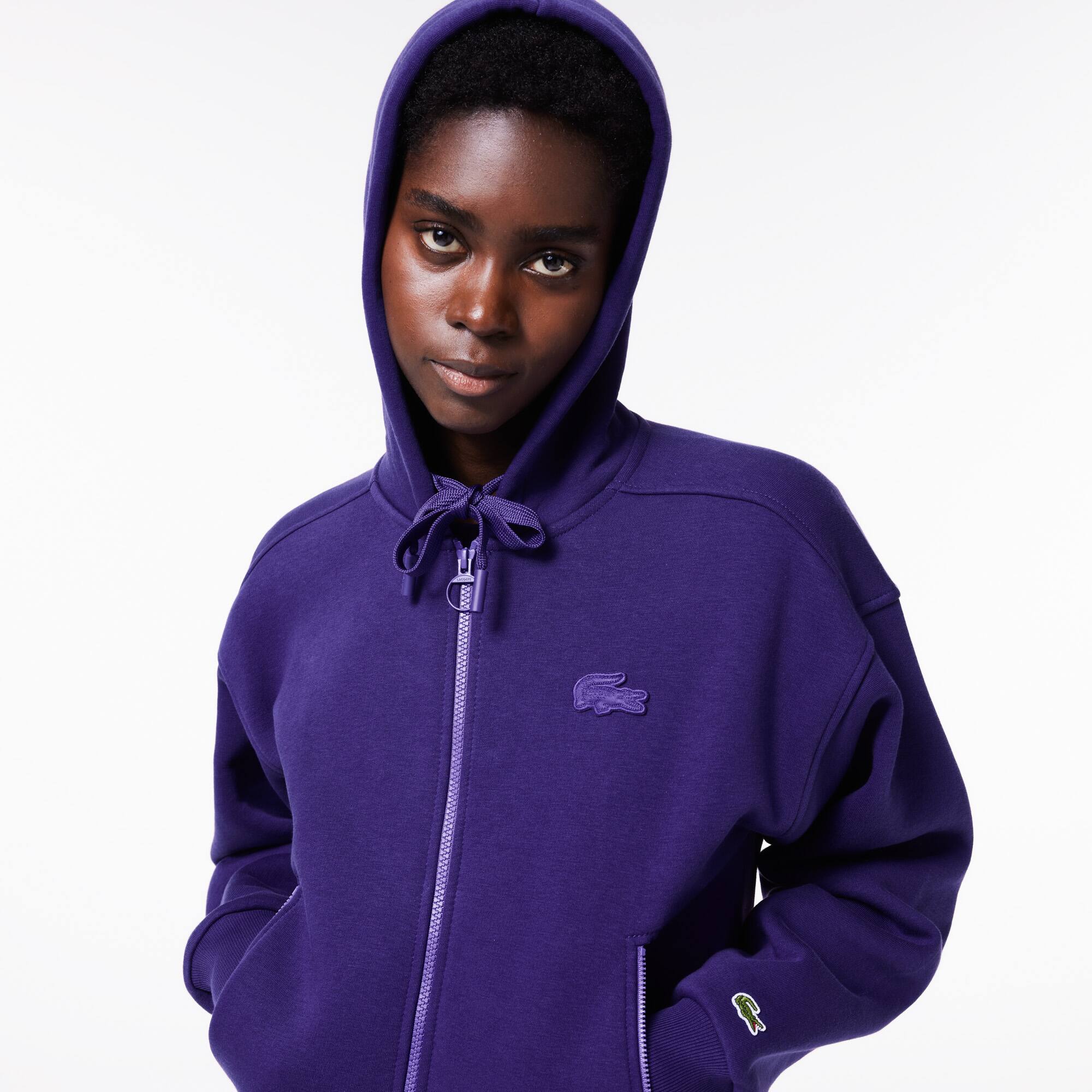 Jogger-Sweatshirt aus Baumwolle Sweatshirts - Lila - Lacoste - Damen