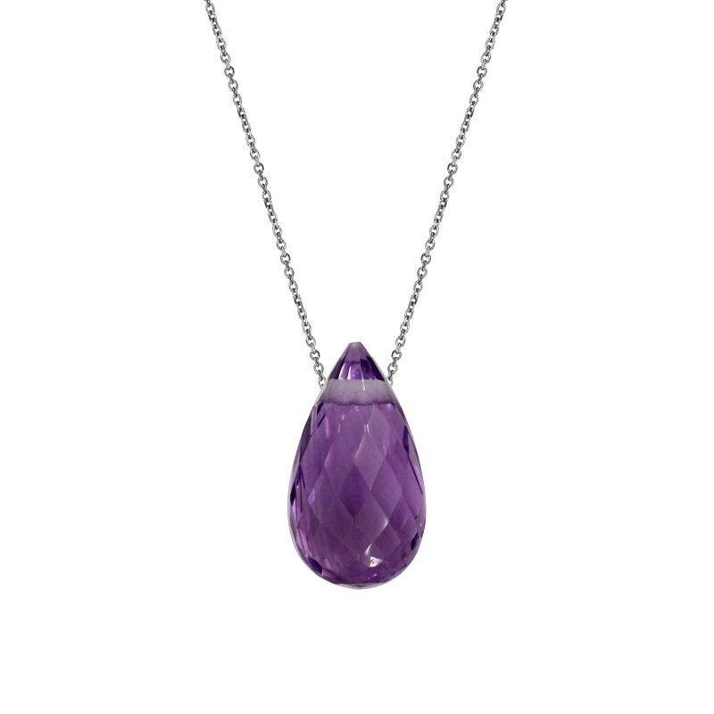 Collier argent 925 Amethyste naturelle
