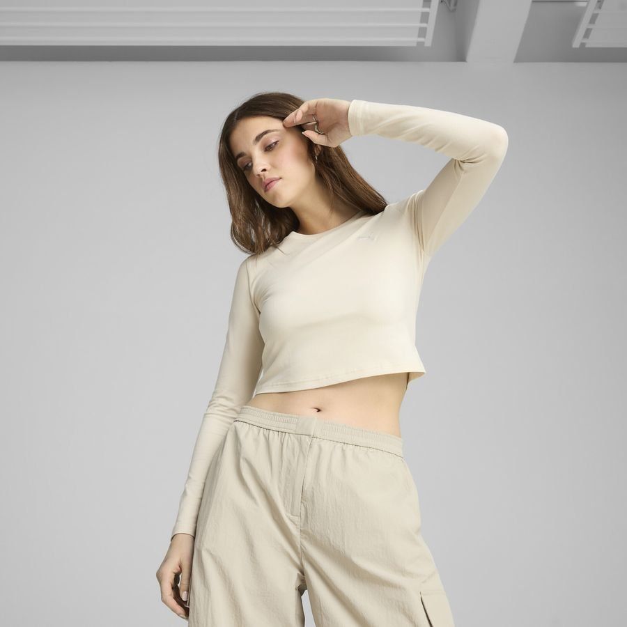 Puma WARDROBE ESS Kurzes figurbetontes T-Shirt
