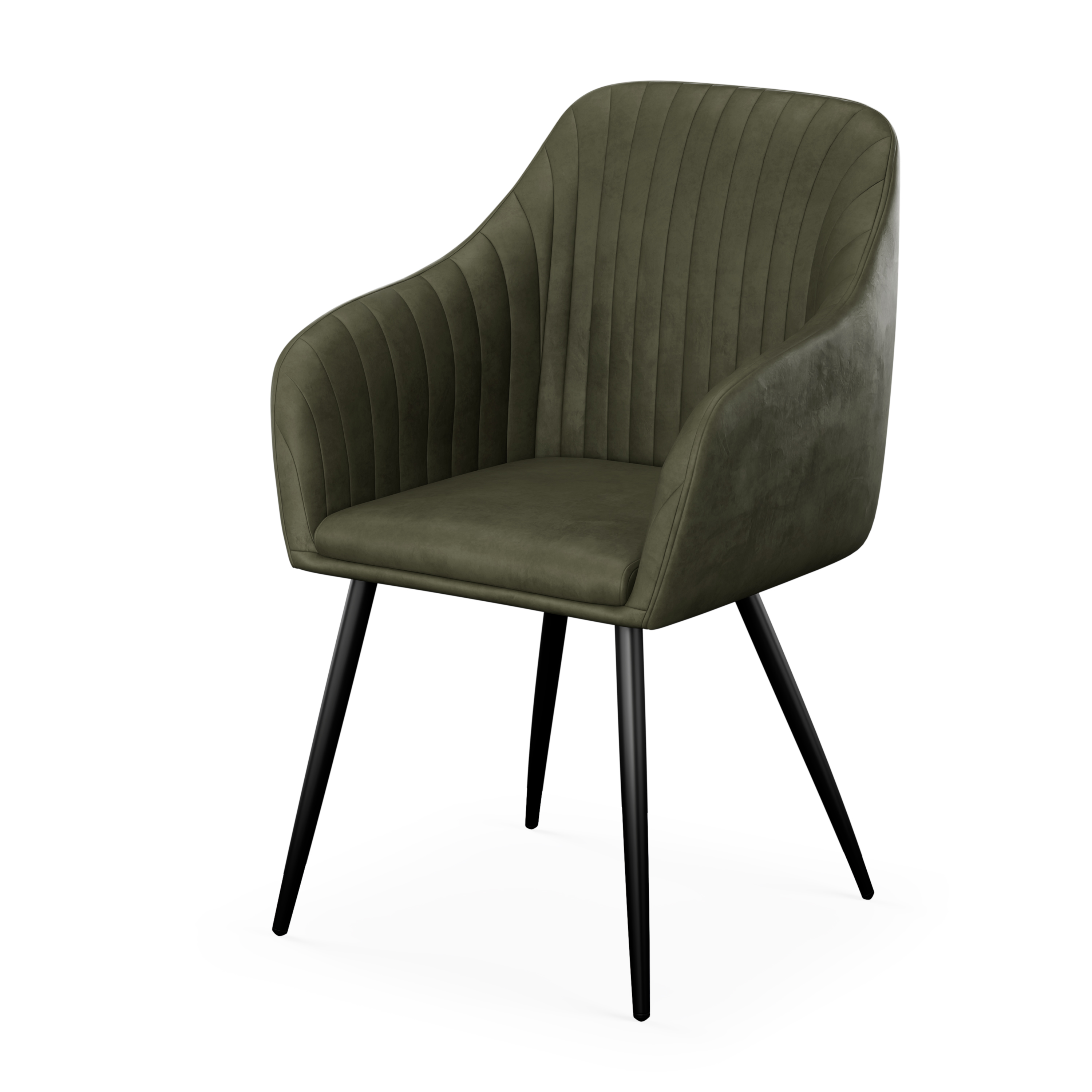 Esszimmerstuhl Samt LEE 2er Set olive