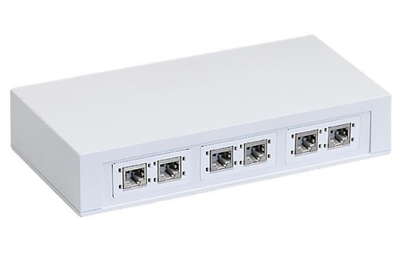 Gehäuse 3 x 2 Port leer, weissGehäuse,