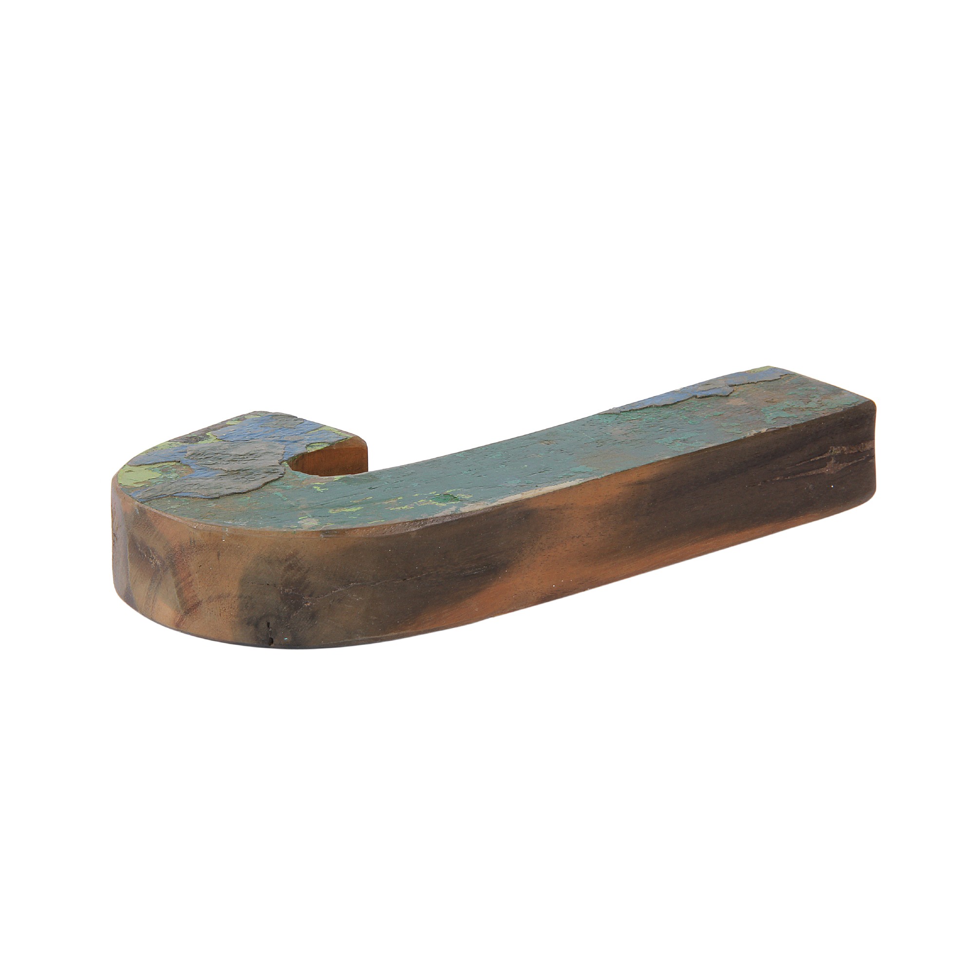 Holzbuchstabe 'J', mehrfarbig, T 2,5 cm, B 13 cm, H 19 cm von fischer's lagerhaus